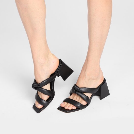 Mule Shoestock Comfy Salto Bloco