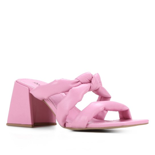 Mule Shoestock Comfy Salto Bloco