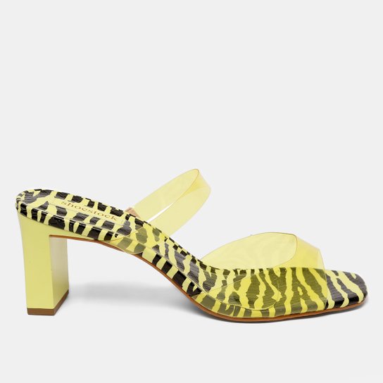 Mule Shoestock Vinil Zebra