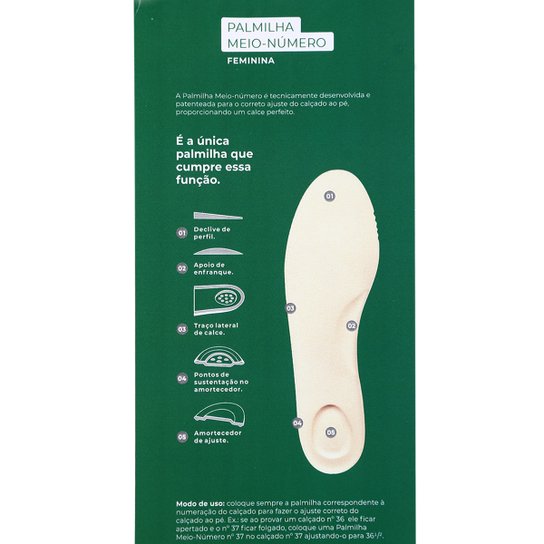 Palmilha Meio-Número Shoestock