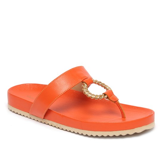 Papete Couro Shoestock Argola Metal