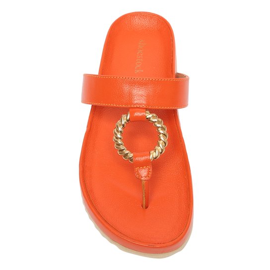 Papete Couro Shoestock Argola Metal