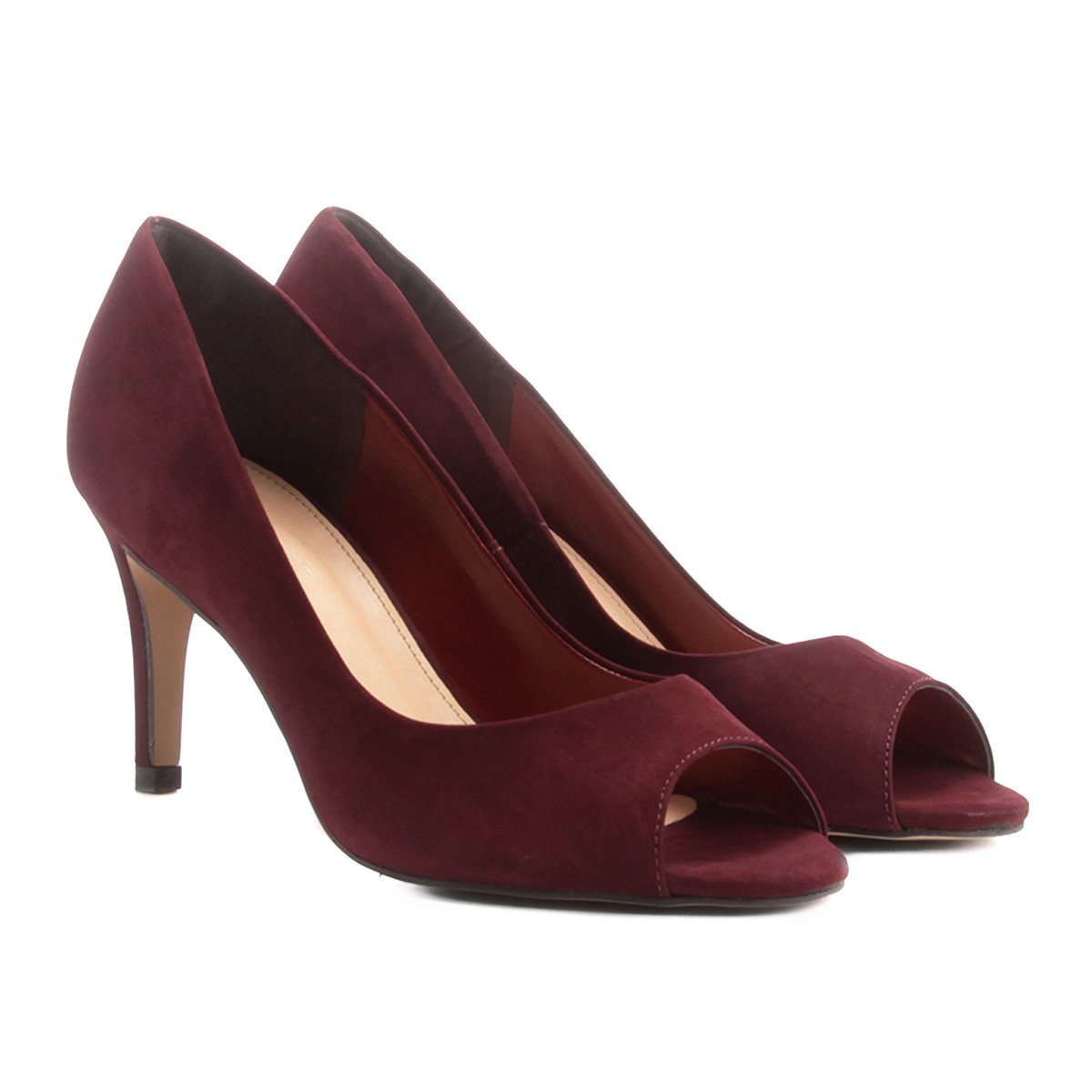 peep toe bordo