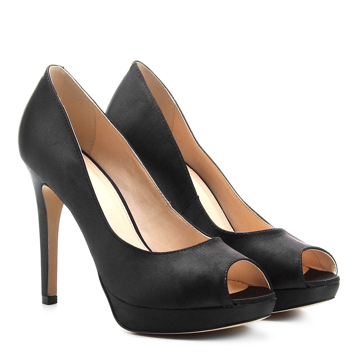 peep toe cetim