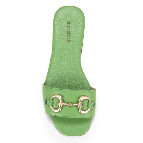 Rasteira Couro Shoestock Slide Bridão