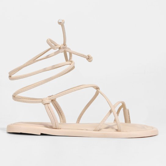 Rasteira Shoestock Amarração Monocolor