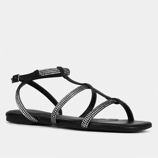 Rasteira Shoestock Brilho Gladiadora