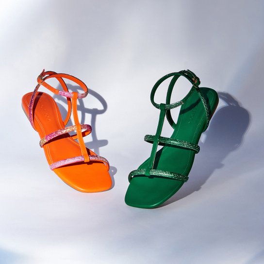 Rasteira Shoestock Brilho Gladiadora