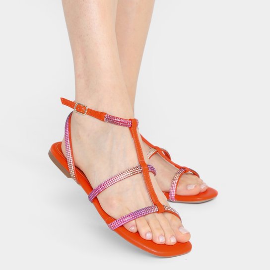 Rasteira Shoestock Brilho Gladiadora