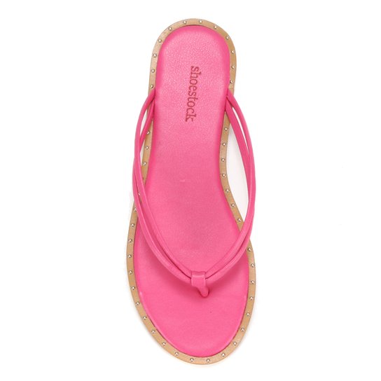 Rasteira Shoestock Color Tiras Rebites