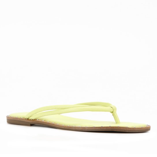 Rasteira Shoestock Color Tiras Rebites