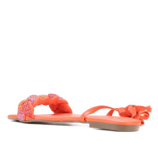 Rasteira Shoestock Cristais Color Amarração