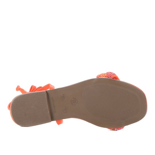 Rasteira Shoestock Cristais Color Amarração