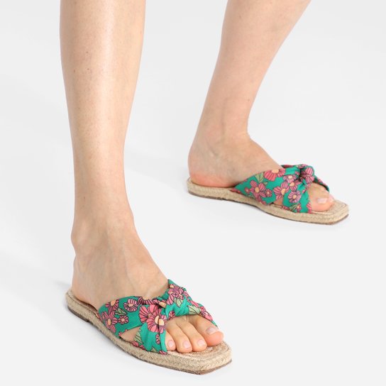 Rasteira Shoestock Espadrille Flat Tecido