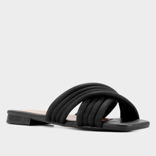 Rasteira Shoestock For You Tiras Cruzadas Comforto