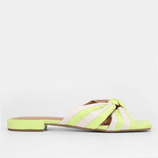 Rasteira Shoestock Nó Comfy Bico Quadrado