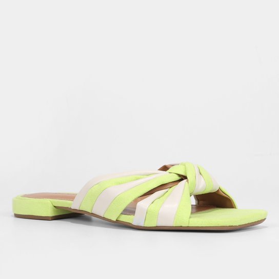 Rasteira Shoestock Nó Comfy Bico Quadrado