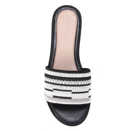 Rasteira Shoestock Slide Bordado