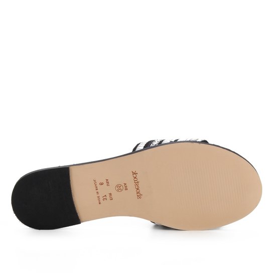 Rasteira Shoestock Slide Bordado