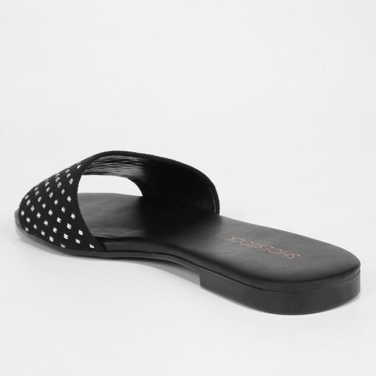 Rasteira Shoestock Slide Strass