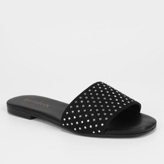 Rasteira Shoestock Slide Strass