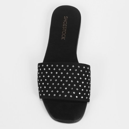 Rasteira Shoestock Slide Strass