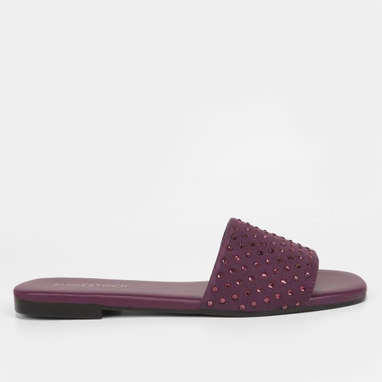 Rasteira Shoestock Slide Strass