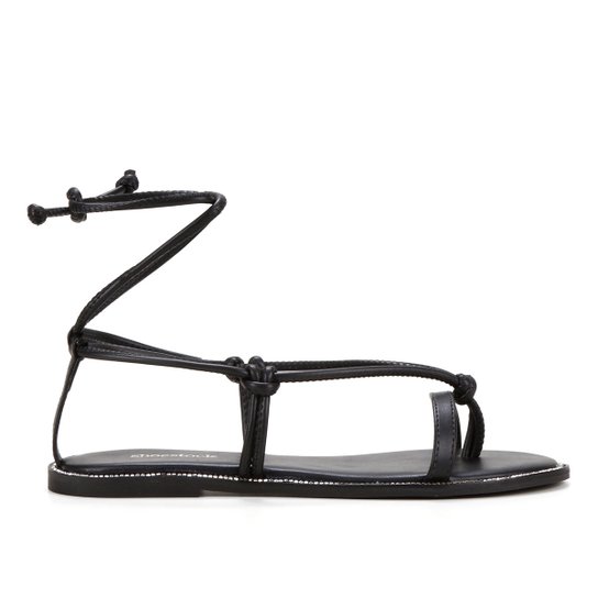 Rasteira Shoestock Tiras Amarração