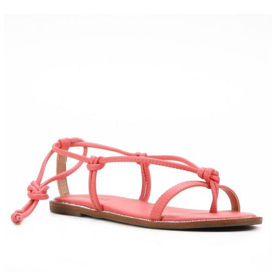 Rasteira Shoestock Tiras Amarração