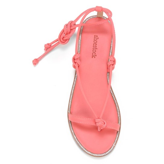 Rasteira Shoestock Tiras Amarração