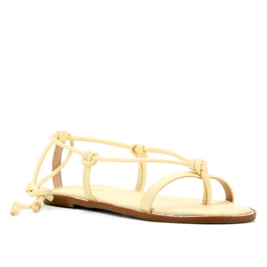 Rasteira Shoestock Tiras Amarração