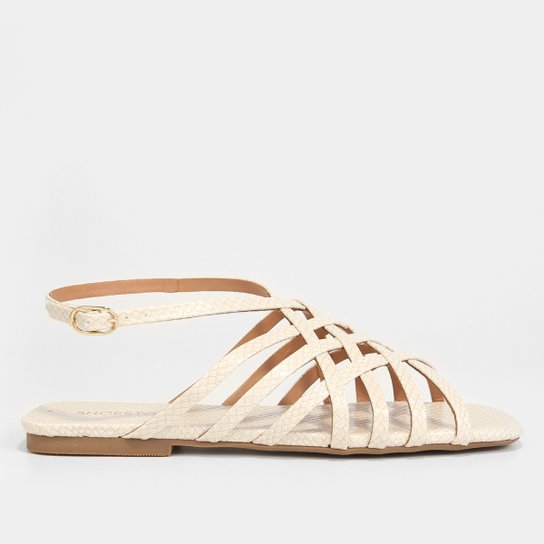 Rasteira Shoestock Tiras Croco