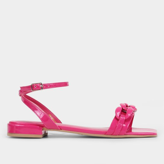 Rasteira Shoestock Verniz Corrente Monocolor