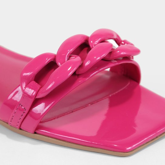 Rasteira Shoestock Verniz Corrente Monocolor