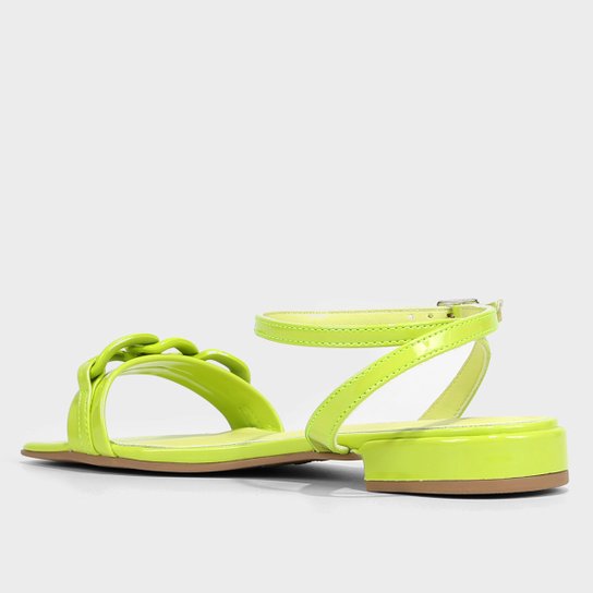 Rasteira Shoestock Verniz Corrente Monocolor