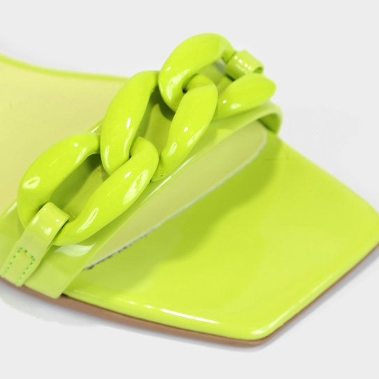 Rasteira Shoestock Verniz Corrente Monocolor