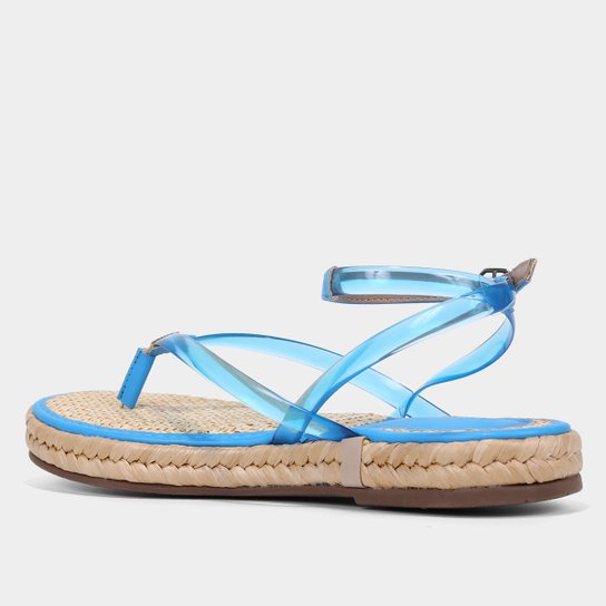 Rasteira Shoestock Vinil Dedo Flatform Corda