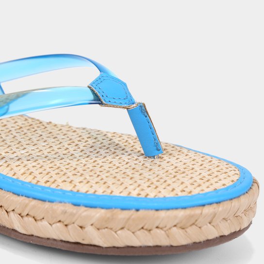 Rasteira Shoestock Vinil Dedo Flatform Corda