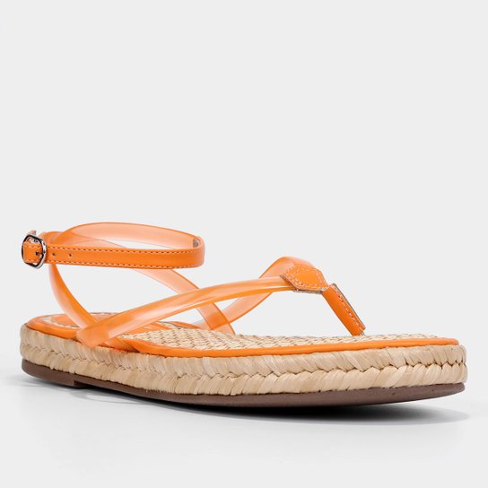 Rasteira Shoestock Vinil Dedo Flatform Corda