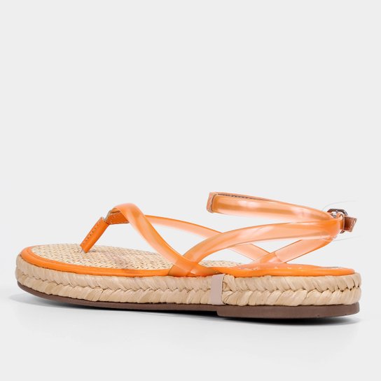 Rasteira Shoestock Vinil Dedo Flatform Corda