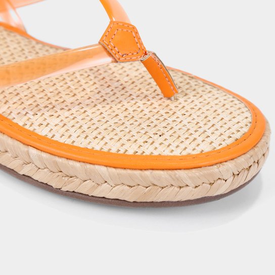 Rasteira Shoestock Vinil Dedo Flatform Corda