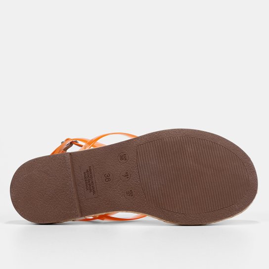 Rasteira Shoestock Vinil Dedo Flatform Corda