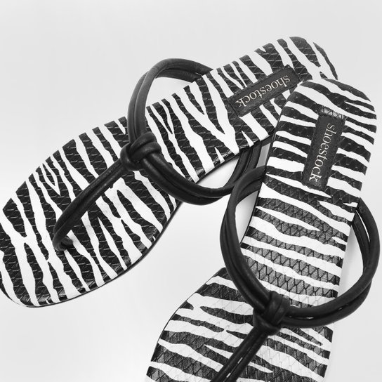 Rasteira Shoestock Zebra Color