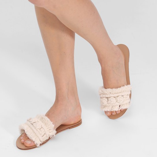 Rasteira Slide Shoestock Franjas