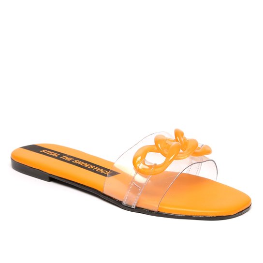 Rasteira Steal The Shoestock Corrente Vinil Color