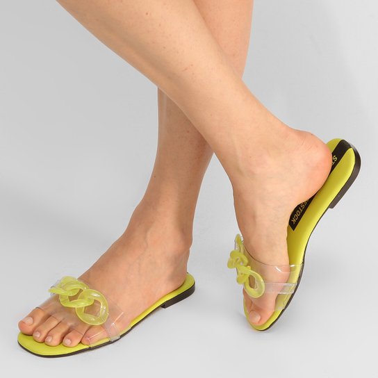 Rasteira Steal The Shoestock Corrente Vinil Color