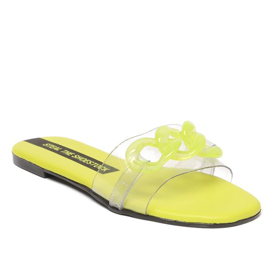 Rasteira Steal The Shoestock Corrente Vinil Color