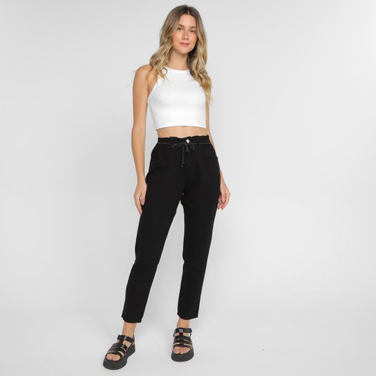 Regata Cropped Hering Básica Feminina