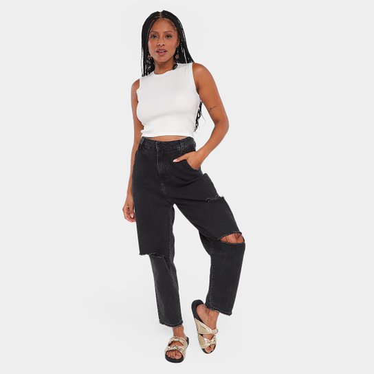 Regata Cropped Hering Casual Feminina