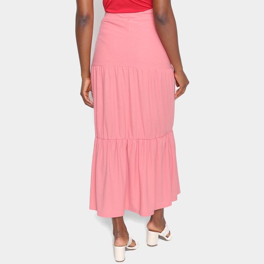 Saia Longa Modaloka Babado Feminina